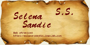 Selena Sandić vizit kartica